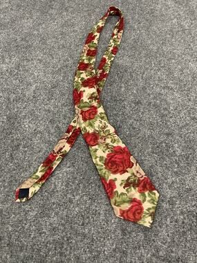 Florence Tie Mens 100% Silk Hand Made In Italy Floral Aloha Hawaiian N57